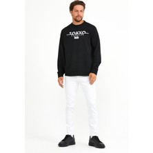 Superlife Süperlife Bisiklet Yaka Tokyo Basklıl Sweat SPR22SW134