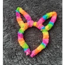 Trend Republic Rengarenk Peluş Tavşan Kulaklı Taç Yılbaşı Kız Çocuk