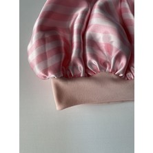 Pistore Kıvırcık Saçlılar Için Saten Bone Pembe (Pudra) - Saten Uyku Bonesi
