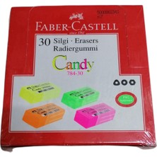 Faber-Castell Candy Neon Renkli Kılıflı Silgi 30'lu