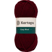 Kartopu 5'li Paket Cozy Wool K1116 Koyu Bordo %25 Yün Örgü İpi