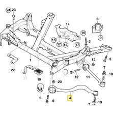 Heropar Bmw Uyumlu E39 ve Z8 Frow Sağ Üst Salıncak Kolu 31121141718