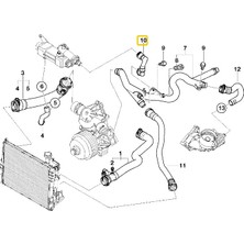 Heropar Bmw Uyumlu E38 E39 ve E46 M57 ve M47N Motor Su Hortumu 11532249314