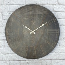 Markakanvas Mermer Desenli ,çizgi Rakamlı Duvar Saati Çap 50 cm