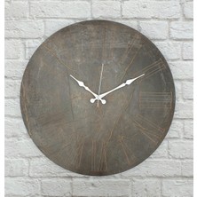 Markakanvas Mermer Desenli ,çizgi Rakamlı Duvar Saati Çap 50 cm