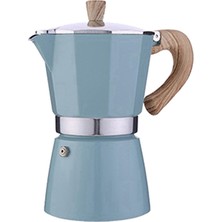 Klasik Stovetop Espresso Maker Espresso Kupası Moka Pot - Mavi Göl 300ML(Yurt Dışından)