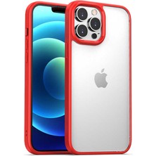 CoverZone Apple iPhone 13 Pro Uyumlu Sert Esnek Body Flex Tpu Kılıf Kırmızı