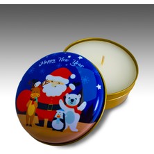 Luxery Candle Yeni Yıl Noel Kokulu Yılbaşı Teneke Mum 2'li Set Hediye Paketi M1