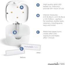 Munchkin Mini Emzik Sterilizatör + Beyaz, 1 Adet