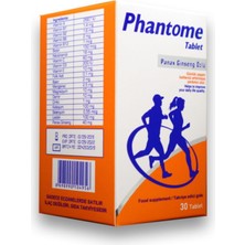 Phantome Tablet Panax Ginseng Özlü 30 Tablet Takviye Edici Gıda