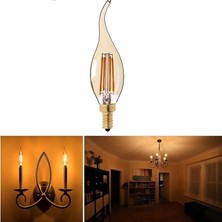 Cata CT-4281 4W Rustik LED Kıvrık Bujı Ampul E14  Amber