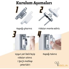 Viselia Gri Pencere Kilidi Halatlı Çocuk Güvenlik Emniyet Hırsız Pimapen Pvc Kapı Bebek Kilidi