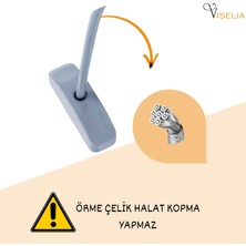 Viselia Gri Pencere Kilidi Halatlı Çocuk Güvenlik Emniyet Hırsız Pimapen Pvc Kapı Bebek Kilidi