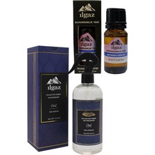 Ilgaz Collectıon 400 ml Oud Oda Kokusu Kalıcı Oda Spreyi + Okyanus Esintisi Yağı Buhurdanlık Kokusu 10 ml