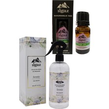 Ilgaz Serenity Oda Spreyi 400 ml Kalıcı Oda Kokusu + 10 ml Yeşil Çay Buhurdanlık Yağı Buhurdan Kokusu