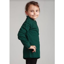 HMZ Unisex Yeşil Uzun Kol Polo Yaka Lakost T-Shirt
