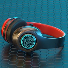 B39 Kablosuz Bluetooth Kulaklık Siyah Kırmızı (Yurt Dışından)
