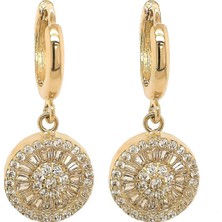 Engingold 14 Ayar Altın Taşlı Küpe