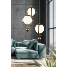 Begüsa Jüpiter 3lü Avize Eskitme Beyaz Cam