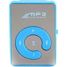 JunChang Mini Klip Müzik Mp3 Çalar Desteği Kulaklıklı 8gb Tf Kartı-Mavi (Yurt Dışından)