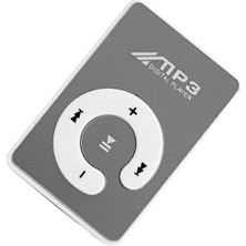 JunChang Mini Klip Müzik Mp3 Çalar Desteği 8gb Tf Kartlı Kulaklık-Beyaz (Yurt Dışından)