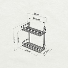 Tekno-tel 2 KATLI LAMALI BANYO RAFI KROM ES067