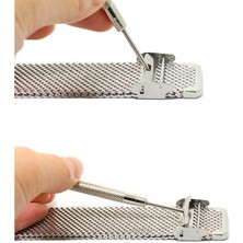 Ezgi Elektronik 24MM Metal Saat Kordonu Çelik Hasır Kolçak    Hasır Örgü Ko