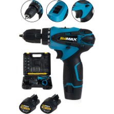 Stilmax Germany Style STL3600 Şarjlı Matkap Vidalama Çift Bataryalı 36 V 5 Ah + 24 Parça Set Hediye