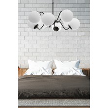 Begüsa Karmen 8li̇ Si̇yah Beyaz Glob Camlı Avi̇ze