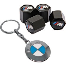 Gardenauto Bmw 3m Logolu Sibop Kapağı 4 Adet ve Mineli Anahtarlık