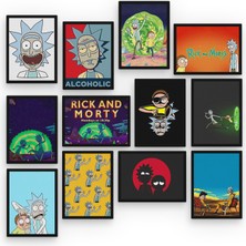 Astak Rick And Morty 12 Parça Mdf Tablo