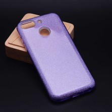 noktaks - General Mobile GM 8 Go - Kılıf Simli Koruyucu Shining Silikon - Mor - T4391