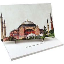 Hiçdurmaal Ahşap Mdf Üzeri Ayasofya Camii Görsel Kaplamalı Dekoratif Masa Üstü Pano