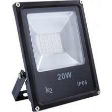K2 Global K2 20W 6500K Beyaz Slim LED Projektör
