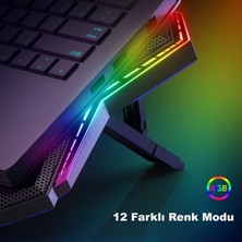 Cool Cold  LED K40 6 Fanlı 17 Inç Rgb Laptop Notebook Soğutucu Stand