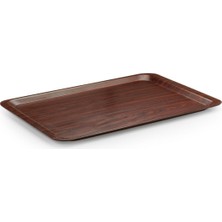 Tria Kraft Lamine Ahşap 37X53 cm Sade Servis Tepsileri 1 Adet - Maun