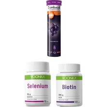 Sambucol 15 Tablet + Selenyum 92 Tablet + Biotin 102 Tablet