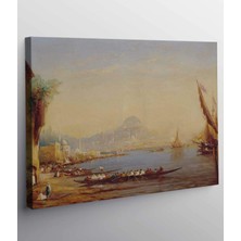 VeraStore Alfred August Felix Bachmann Istanbul Limana Bakış Kanvas Tablo