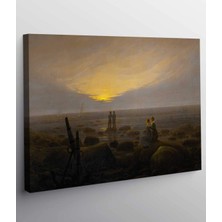 VeraStore Caspar David Friedrich Deniz Üstüne Ay Doğuşu Kanvas Tablo