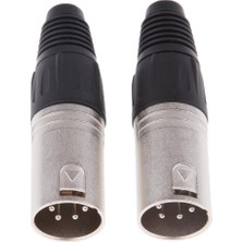 Sharplace 2 Adet Metal 4-Pin  Mikrofon Xlr Fiş Adaptörü (Yurt Dışından)