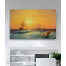 MonoStella Ayvazovsky Cebelitarık'ta Amerikan Gemileri Kanvas Tablo