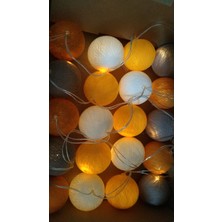 Işıklı Toplar Türkiye Montessori Işıklı Top LED Aydınlatma Dekoratif Gece Lambası 3 Metre 20 Top
