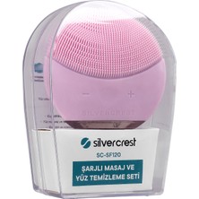 SilverCrest Silver Crest SC-SF120 Pembe Silikon Yüz Temizleme Fırçası Sonik Titreşim Masaj Aleti