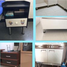 Kesoto 4 Adet Yüksek Paslanmaz Çelik Betinlik Bacaklar Mutfak Dolabı Mobilya Bacaklar 15 cm (Yurt Dışından)