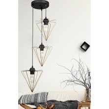 Begüsa Grand 3.lü Eskitme Sarkıt  Avize