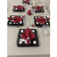 Zeren Home Keten Görünümlü Begonvil Masa Örtüsü Kapuçino