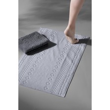 Cottonmania Oscuro Bathmat Space - Ayak Havlusu-Antarasit-Açık Gri