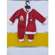 Denito Noel Baba Şapkalı Yılbaşı Bebek Tulumu Unisex