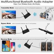 Deweiqi USB Bluetooth 5.0 Alıcı Verici Hd Ses Uyarlama Düşük Gecikme Uzun Menzilli (Yurt Dışından)