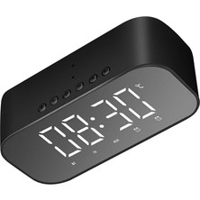 Kesoto Dijital LED Snooze Çalar Saat Bluetooth Hoparlör Tf / Aux / USB Bağlantı Noktası Siyah (Yurt Dışından)